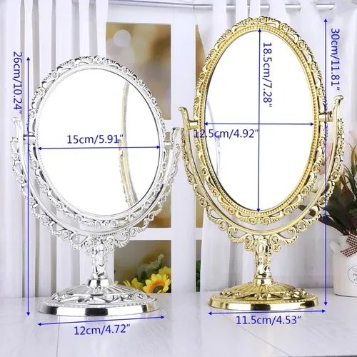 Espejo De Maquillaje De 2 Lados Para Mesa, Espejo Cosmético
