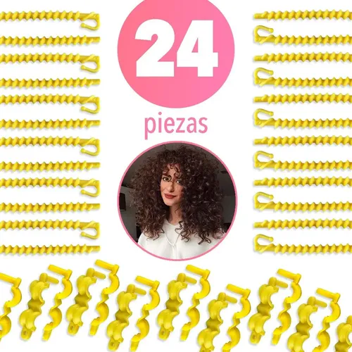 Rulos De Cabello En Espiral, Rizos Sin Calor 24 Unidades Qd