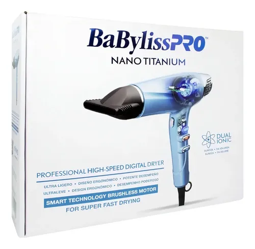 Secador De Pelo Babyliss Iónico Digital Dual Ionic Profesi Color Celeste