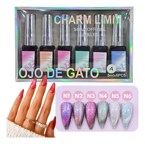 Esmalte Semipermanente Charm Limit Ojo De Gato Coral Sea 5ml