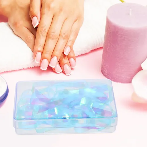 5 Cajas De Stickers Adhesivos Para Uñas De Papel Foil