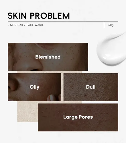 Quiyum Men Daily Face Wash: Piel Fresca Y Limpia 50g