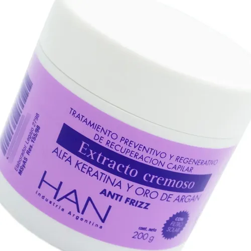 Han Extracto Cremoso Mascara Capilar Keratina Argán 200gr