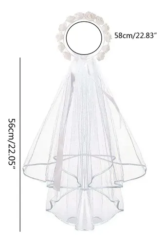 Diadema De Novia Floral Con Velo, Sombreros De Novia