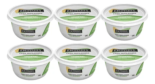Depimiel Cera Depilatoria En Pote Para Microondas Vegetal X6