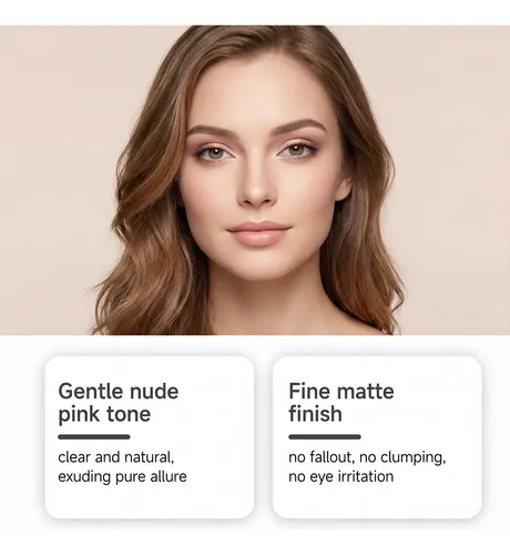 Bolígrafo Zephoco Nude Pink Para Sombra De Ojos, Suave Y Sed