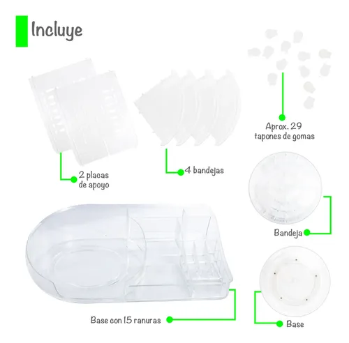 Organizador Maquillaje Transparent Cremas Giratorio Estantes