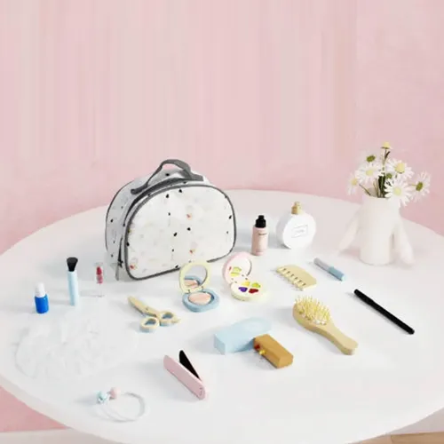 Kit De Maquillaje De Madera Para Regalos Con Bolsa De Cosmét