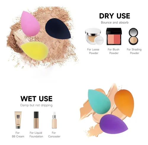 Esponjas Maquillaje Pequeñas Multicolor X30 Para Base
