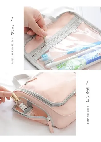 Organizador Neceser Bolso Porta Cosmeticos Maquillaje Percha Color Negro