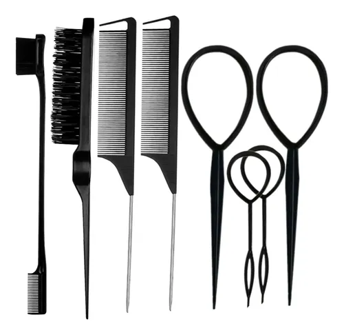 Juego De Cepillos Para El Cabello Zvorei De 8 Piezas Con 4 H