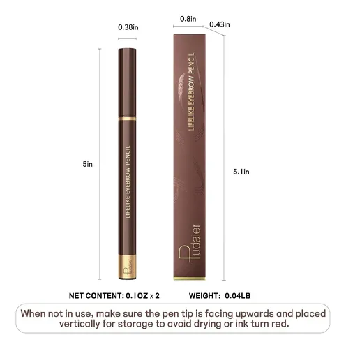 Delineador Cejas Negro Impermeable Preciso 2 Unidades