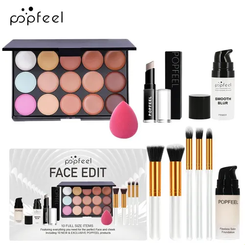 Set De Maquillaje De Belleza De 10 Piezas Para Rostro Y Meji