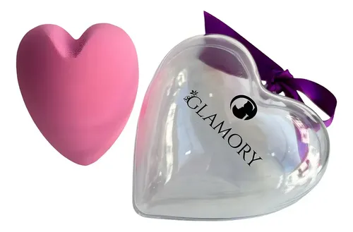 Esponja Maquillaje Corazón Glamory Dark Fuchsia Fucsia Grande
