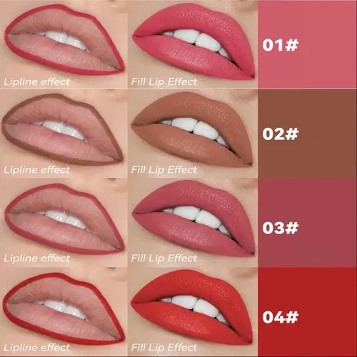 Set Lip Marker X4 Mlsmile Delineadores Fibra Tattoo Palladio