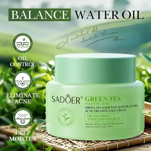 Crema Facial Antiacné Y Control De Aceite De Té Verde, 40 G