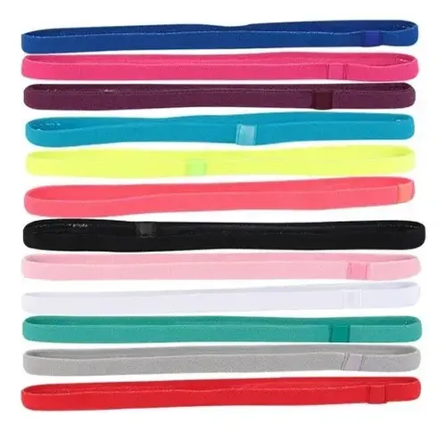12 Cintas Para El Pelo De Silicona Antideslizantes Ti