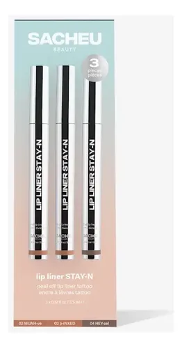 Delineador Labios Sacheu Stay-n Peel Off, 02,03 Y 04 Colores