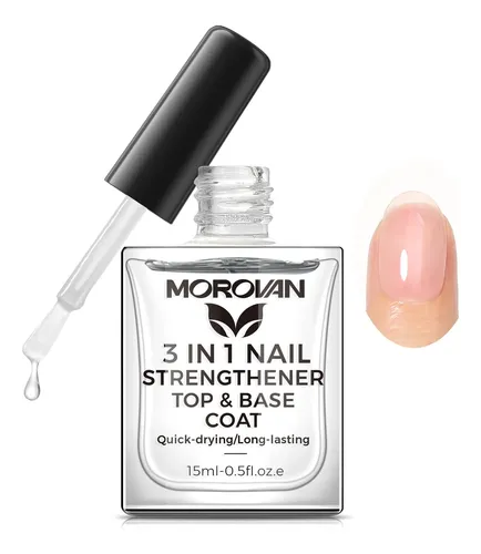 Revestimiento Base 3 En 1 Morovan Para Fortalecer Las Uñas,