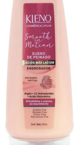 Kleno Smooth In Motion Suero Crema De Peinar Cabellos Lacios