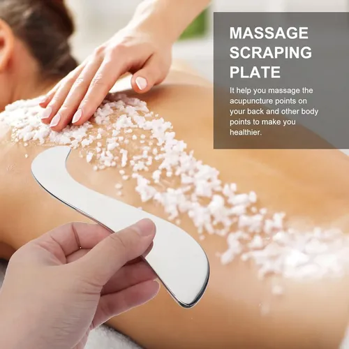 Placa Gua Sha Acero Para Masaje Y Relajación Muscular