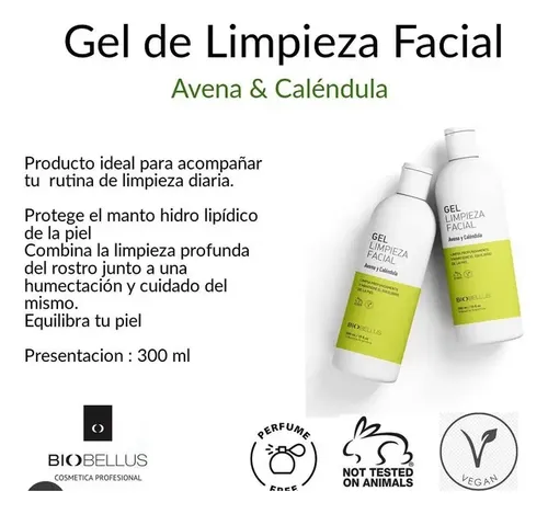 Gel Limpieza Facial Avena Y Calendula