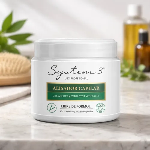 System 3 Alisador Capilar Libre De Formol Con Aceite De 450g