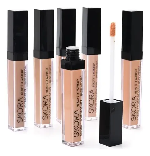 Base Liquida Correctora Skora C/ Aplicador Make Up Natural Tono