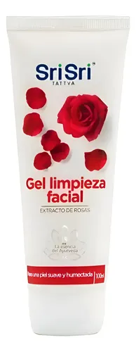 Gel De Limpieza Facial Sri Sri Extracto De Rosas Por 100ml.