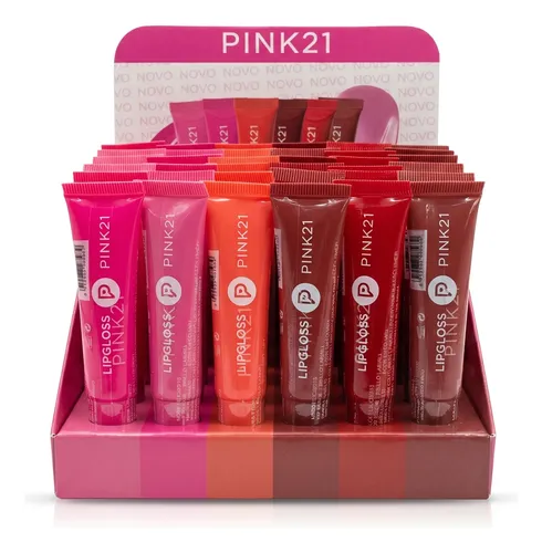 Lip Gloss Con Color Labial Hidratante Touch Of Gloss Pink 21