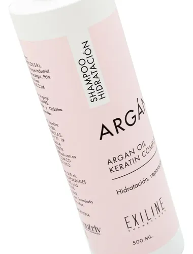 Exiline Argán Shampoo Hidratación Reparación Keratina 500ml