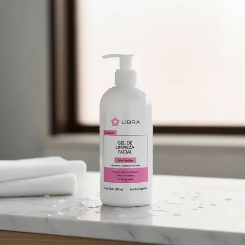 Gel Limpieza Facial Libra 500ml Piel Sensible Sin Alcohol Sensible Día/noche