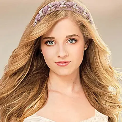 Cintas Para El Pelo Urieo Con Diamantes De Imitación Rosados