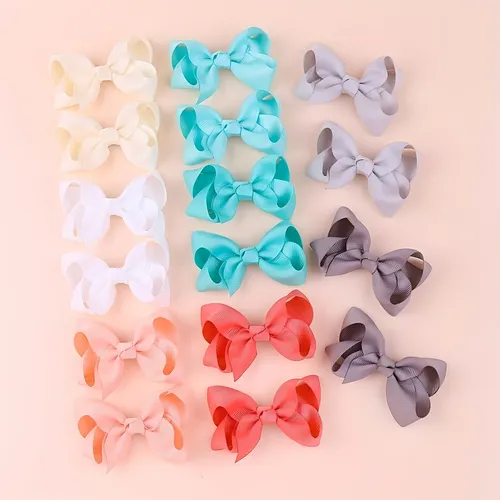 Set De 20 Lazos Para Niñas Con Pinza +