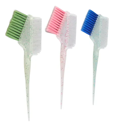 3 Brochas Para Teñir El Cabello De Doble Cara: Resaltador De