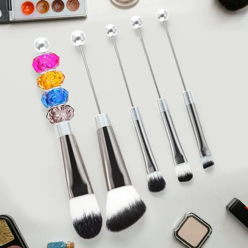 Juego De Brochas De Maquillaje De 5 Piezas, Brocha En