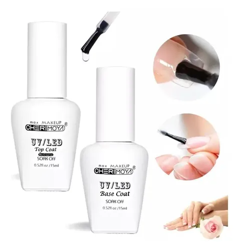 Base Coat Y Top Coat Cherimoya Esmalte Semipermanente Uñas