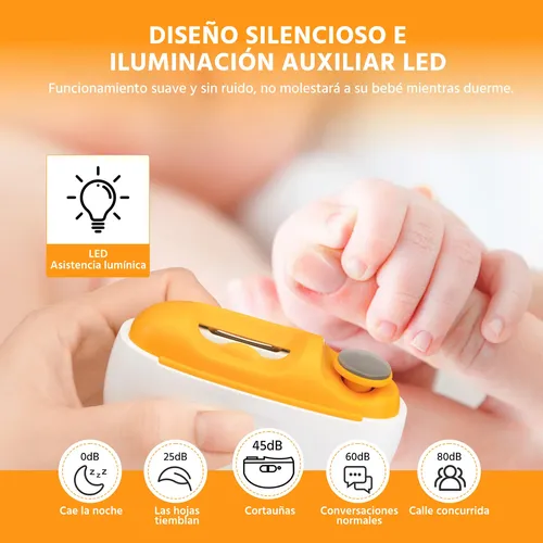 Cortauñas Eléctrico Recargable Lima Adultos Bebés Cherimoya