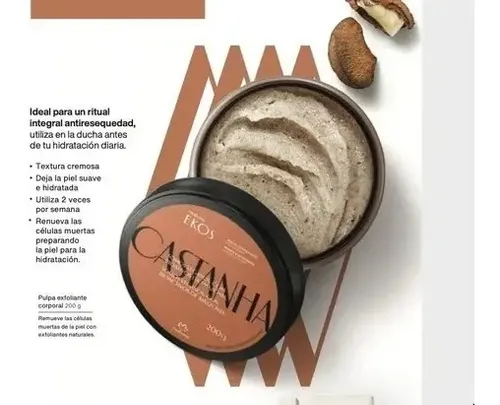 Exfoliante Castaña Cuerpo Ekos 200g en pulpa