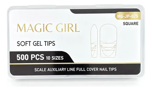 Tips Para Uñas Soft Gel Forma Cuadrada Mate 500 Unidades
