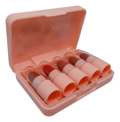 Set X5 Labiales Barra Mate Larga Duración Dragonranee
