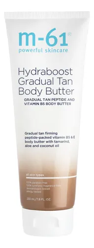 Manteca Corporal M-61 Hydraboost Gradual Tan Sin Perfume, 25