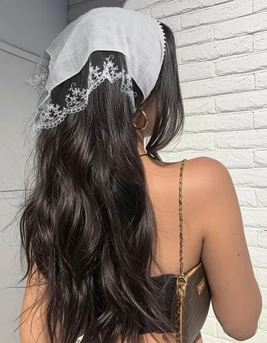 Bufanda Blanca Para La Cabeza, Bufanda Para El Pelo Bo