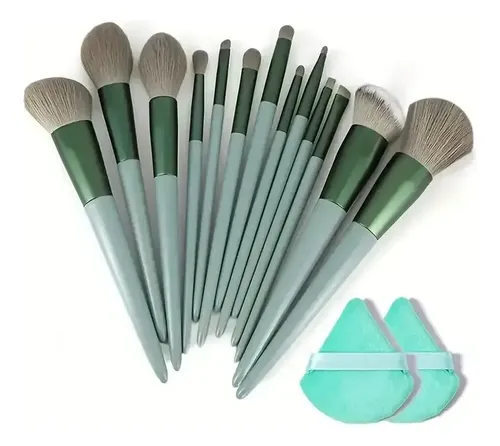 Keup Set De Pinceles 13pcs Suaves Para Base, Polvo Y Sombras