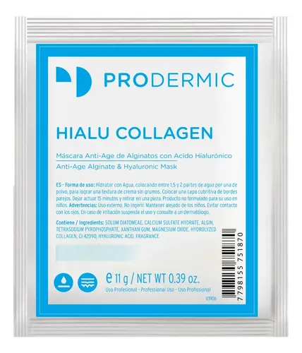 Prodermic Hyalu Collagen Máscara Hidroplástica 11 Gr