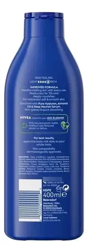 Pack Crema Corporal Nivea Milk Nutritiva 400ml