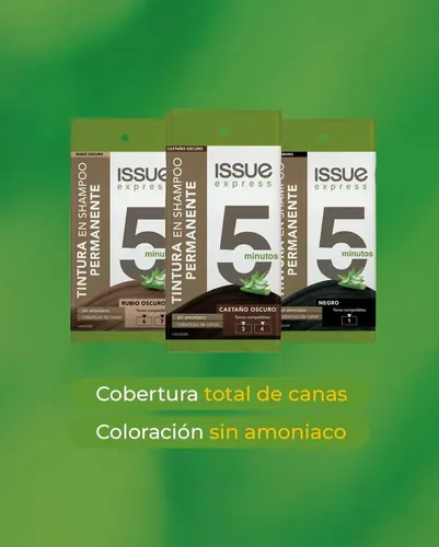 Pack Tintura En Shampoo Issue Express 5 Minutos Rubio