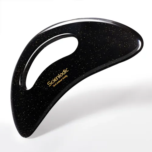 Masajeador Gua Sha Scienlodic Resina Glitterblack