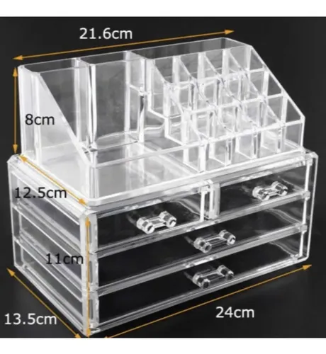 Organizador Maquillaje Cosmeticos Belleza 4 Cajones Plastico