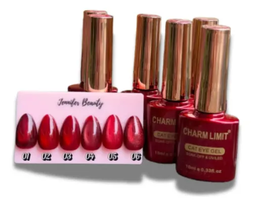 Esmalte Ojo De Gato Charm Limit Rojo Semipermanente Nails